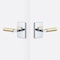 Sure-Loc Hardware Sure-Loc Hardware Levanto Privacy Rosette, Polished Chrome, Smooth Grip in Satin Brass LV102 26 GRIP-SM SB - alternate 1